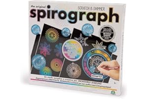 Grandi Giochi - Spirograph Scratch And Shimmer, Set pour créer des dessins étincelants et multicolores, CLG08000
