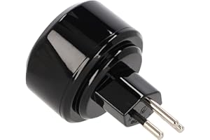 LED UNIVERSUM Brennenstuhl adapter podróżny 1508642 zestyk ochronny D/EU na CH Szwajcaria Liechtenstein czarny