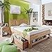 Produktbild Futonbett 140x200cm & Nachttisch Set Kernbuche massiv Bettschubladen Jugendbett
