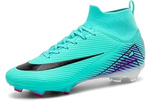 Hmhnsya Chaussures De Football Hommes Formation Professionnelle Spike Chaussures De Football Chaussures De Football Haute Cheville pour Enfants Baskets Unisexes