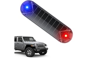 VIRTCOOY Spia solare antifurto per auto | Luce LED simulata per allarme solare per auto,Allarme fittizio simulato per energia solare per auto,Luce antifurto solare per auto,moto,bicicletta,lampada finta autoad