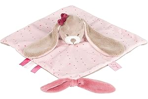 Nattou Doudou del Conejo Nina, Nina, Jade y Lili, 27x27x5 cm, Beige/Rosa