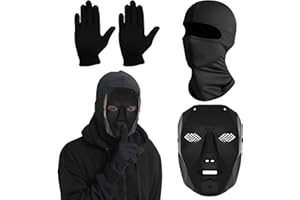 ARONRAVE Vollgesichtsmaske Halloween 2 Stück Schwarz Vollgesichtsmaske Spandex Kopfmaske Unisex Gesichtslose MaskeHalloween für Halloween party Kostüm cool und trendy