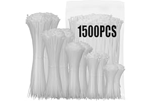 XINGO 500 bridas de nailon con cierre automático, 2.4/3.15/4/6/8 pulgadas, envolturas multifuncionales para interior y exterior (blanco)