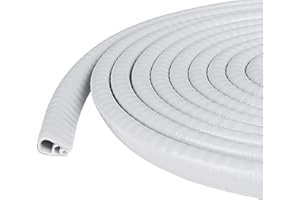 SDLDEER Protection des Bords de portière de Voiture en Forme de U - Protection des Bords - en Caoutchouc - Anti-Collision - Convient à la Plupart des Voitures (Blanc, 10m)