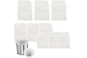 MFCGHXR Bolsa Colador de Malla Fina Bolsa de Filtro de Cerveza Bolsa de Cerveza,Bolsa de Filtro de Malla Fina,Bolsa de Cerveza Con Cordón Reutilizable para Sidra de Frutas,Sidra,Yogur,Cocina