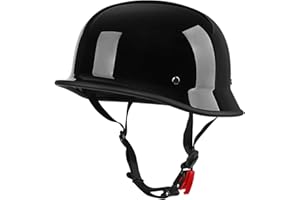 LHBM Classic Casco da Moto Jet,Portatile Mezzi Caschi retrò Casco Scodella Moto Casco Caschi Cromwell,DOT/ECE Certificazione,per Ciclomotore Bobber Crash Chopper Casco di Sicurezza B,56-62CM