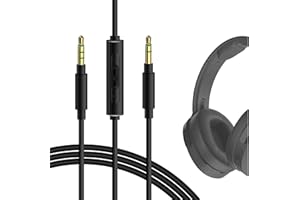 Geekria Audio Cable with Mic Compatible with Skullcandy Hesh Evo, Hesh 3, Hesh 2, Venue, Riff 2 Headphones Cable, 1/8" (3.5mm) to 3.5mm Replacement Stereo Cord with Inline Microphone (4 ft/1.2 m)