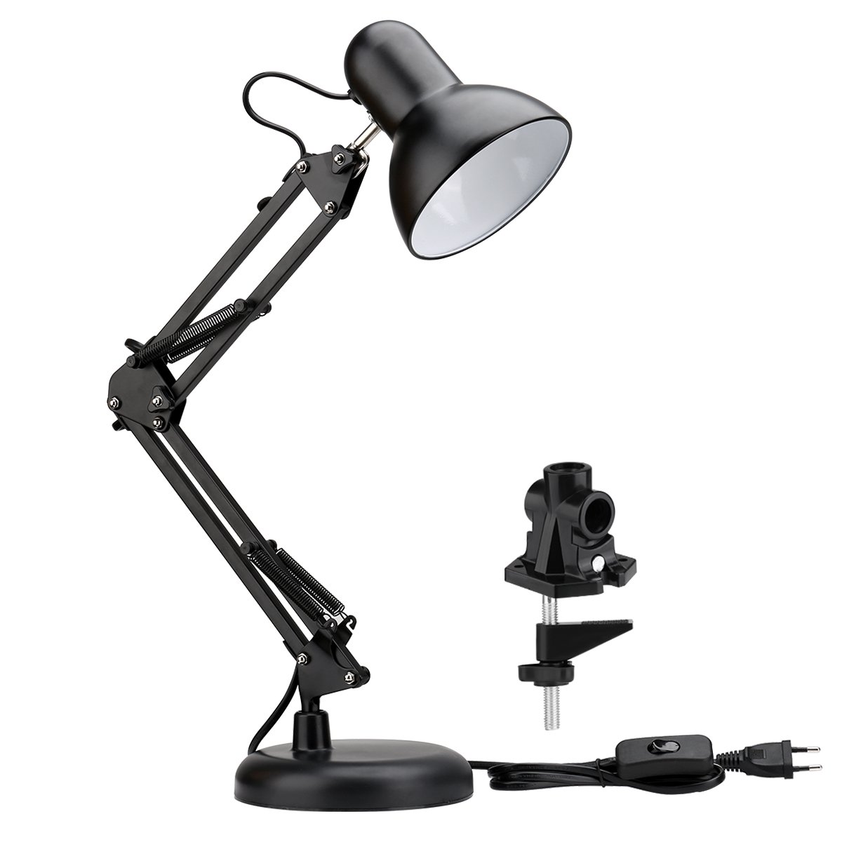 Dettagli Su Le Lampada Da Tavolo Classica Con Base Morsetto A C Attacco Regolabile D5d