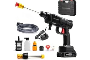 STARLYF Nettoyeur Haute Pression sans Fil Haute Pression, Pistolet Portable à Eau Haute Pression, Pistolet de Lavage de Voiture, connecteur pour Robinet