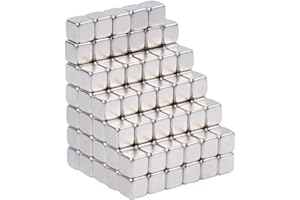 OCEUMAOA 125 Piezas Imanes Neodimio Potentes 5x5x5mm Iman Rectangulares para Manualidades Refrigeradores de Pizarra Magnética Oficina Escuela Familia Magnet