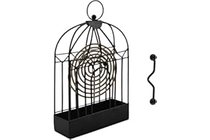 TAIMEIMAO Porta Bobina per Zanzare,Retrò Supporto a Spirale,Supporto per Spirali Antizanzare in Ferro Retrò,Nordico Retrò in Ferro Anti Zanzare,Mosquito Coil Iron,Innovativo Bruciatore di Incenso (Nero)