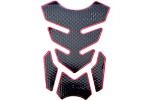 Motorcycle & Car Fuel Tank Cap Sticker, Morechioce Car Hood sticker Gas Fuel Oil Tank Pad Protector 3D Rubber Motorcycle Sticker Scratch-Resistant Tank Sticker Red