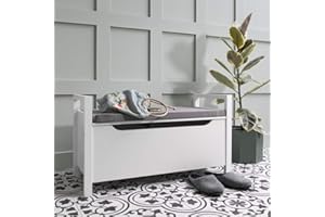 Noa and Nani Olsen Storage Bench Toy Box Organiser Hallway Shoe Kids Box White