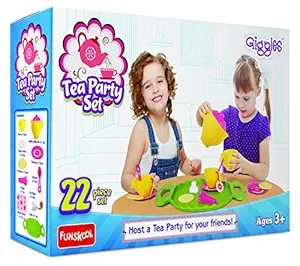 Giggles - Tea Party Set, 22 Piece Colourful Pretend and Play Tea Set, Language and Social Skills,Role Play, 3 Years & Above, Preschool Toys