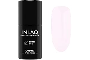 ‎INLAQ INLAQ® HEMA Free UV Nail Polish Marshmallow 6 ml - Halbtransparent Gel Nagellack frei von HEMA - Gellack UV Lack in verschiedenen UV LED Gel Farben