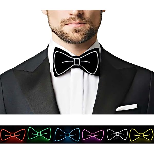 Cravatta Luminosa LED Con 3 Modalità - Accessorio Per Feste E Eventi, Alimentazione A Batterie - Foto 2