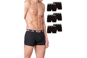 Kappa Enge Boxershorts 6er Pack VINESTA I Retro Pants für Männer aus Baumwolle I reißfeste & atmungsaktive Herren Unterhosen I Boxer im Vorteilspack als Sport-Unterwäsche oder Loungewear