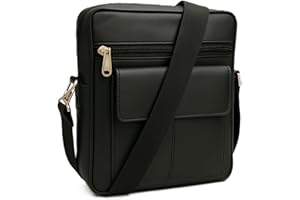 ODS:UK Real Leather Man Bag Mens Ladies Unisex Shoulder Bag Cross Body Messenger Bag Travel Holiday Mobile Phone Organizer