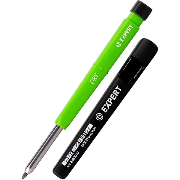 EXPERT Matita Da Carpentiere DRY | 11 Mine Di Grafite | Temperamatite Integrato | Per Legno, Vetro, Metallo | Marcatura Profonda - Foto 4