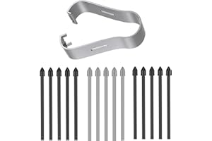 SUEEWE [15 Unités] Pointes de Remplacement pour Samsung S Pen Galaxy Tab S6 Lite/S10 Lite/S10 FE/S10 FE+ Plus/S10 Ultra/S10+ Plus/S9 FE+ Plus/S9+ Plus/S9 FE/S9/S9 Ultra/S8/S7 FE, Noir+Gris