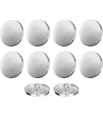 QUARKZMAN 10 stuks ronde metalen knopenset, 12,5 mm zinklegering