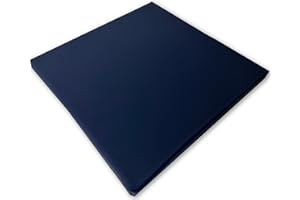 ‎KISSENFABRIK-JUWAN Pflegeleichtes Sitzkissen Stuhlkissen Bankkissen 40 x 40 x 4 cm Kunstlederbezug für Haus und Garten (dunkelblau)