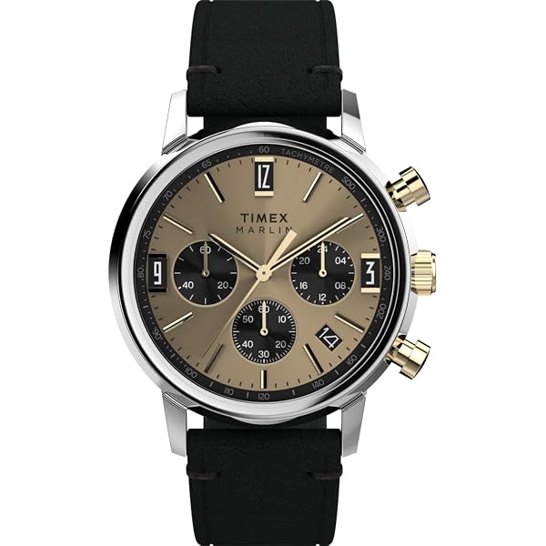 Montre Homme Chronographe Out Of Order Sand Pilot - Acier Inox, Cadran Noir/Sable, Silicone - Neuf Avec Écrin