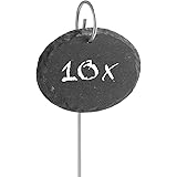 Hoberg Schiefer-Pflanzschilder | Witterungsbeständig, Wiederverwendbar | Individuelles Kennzeichnen von Pflanzen und Kräutern