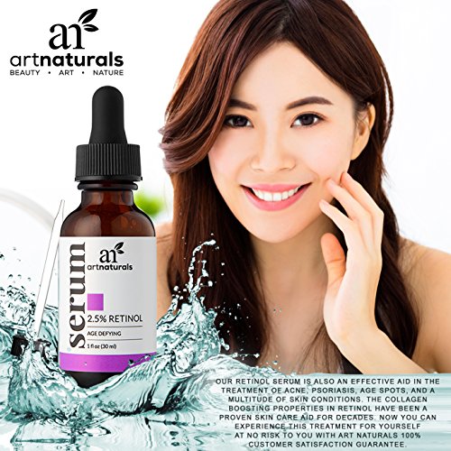 ArtNaturals Retinol Serum mit Vitamin C und Hyaluronsäure – Anti-Aging – Naturrein ohne Reizstoffe – Für jeden Hauttyp und Empfindliche Haut – 30 ml - 5