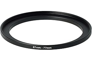 vhbw Step-Up-Ring Adapter von 67 mm auf 77 mm für Kamera Objektiv - Filteradapter, Metall, Schwarz