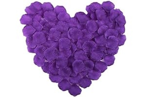 RuiChy 1000pcs Silk Artificial Rose Petals for Wedding Flowers Home Party Romantic Night Anniversary Valentine's Day, Purple