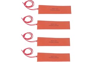 HYUDUO Tappetino Riscaldante in Gomma Siliconica 4 Pezzi, Tappetino Riscaldante in Silicone Flessibile Coperta Riscaldante in Gomma Letto Riscaldato Caldo per Apparecchiature Industriali 20W 12V
