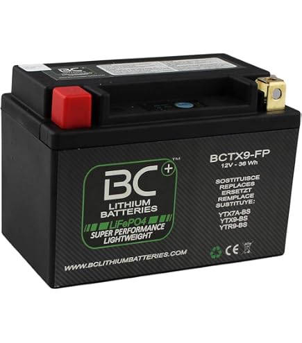 Batterie Moto Lithium Skyrich YTX9-BS - Légère, Puissante Et Durable - Pour Scooter, Quad, Cross