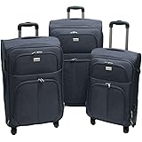 Trolley valigia set valigie semirigide set bagagli in tessuto super leggeri 4 ruote piroettanti trolley piccolo adatto per ca