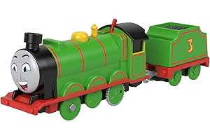 Thomas & Friends Motorized Toy Train Henry Battery-Powered Engine with Tender for Preschool Kids Ages 3+ Years, HTN40