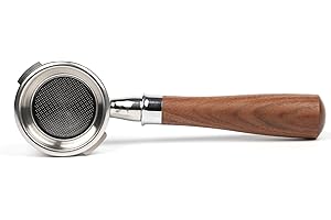 CAPFEI Porte-filtre sans fond 58 mm pour machines à expresso GAGGIA | Poignée en bois de noyer
