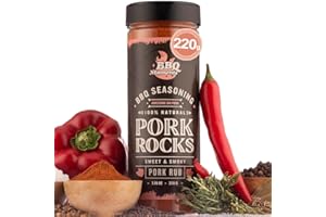 BBQ Moments Epices pour Barbecue pour Porc Viande, Saucisson, Jambon Cru, Steack Haché, Viande Séchée, Roti de Porc, Poudre Epices et Assaisonnements Grillades, 220g (7.76 Oz)