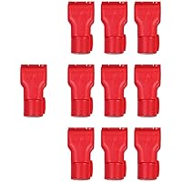 ULTECHNOVO 50pcs Peg Hook Locks Plastic Stop Locks Anti Theft Lock Pegboard Peg Lock Retail Security Display Hook Lock Red