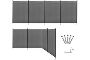 GOPLUS Barrière de Piscine Pliable, Clôture de Protection en Tissu Textilène, Sécurité pour Enfants ou Animaux Domestiques, Piscines en Différentes Formes Applicables, 360 x 125 CM
