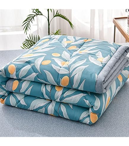 Baroni Home Trapuntino Copriletto Primaverile Estivo in Microfibra, Trapunta Estiva Matrimoniale 250x250 cm - Fiori Blu