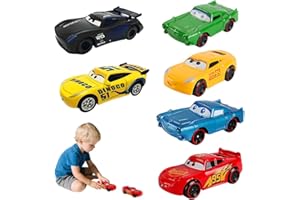WDKXCN Petite Voiture Enfant, 6 Pièces Mini Véhicules pour Enfants Pixar Cars,Voiture Miniatures en Métal pour Garçons Filles à Partir de 3 Ans