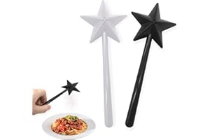 BTRONSN 2 Pcs Wand Salt and Pepper Shakers with 3 Holes,Star Wand Salt and Pepper Shakers Set,Fairy Wand Salt Shaker,Star Stick Seasoning Dispenser,for Kitchen BBQ Restaurant Dining Table