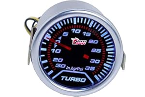 Mintice Universal Car Engine Smoke Tint len 2" 52mm Psi Indicator Turbo Boost Gauge Meter
