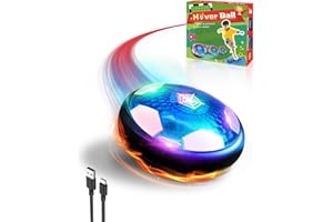 Lulizar Led Hover Football, Rechargeable Hover Football Gifts for boys, Air Power Football with Foam Bumper, Football Goal for Indoor Activity, Kids Football Toys for Christmas, Birthday, Halloween