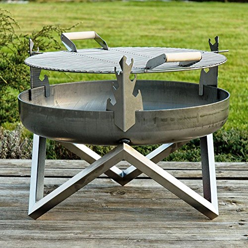 Grillrost für Designer-Feuerschale mit Z-Edelstahlfuß (63 cm Grillrost) - 5