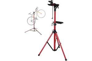 UNISKY Bike Repair Stand Pro Shop Home Folding Bicycle Mechanics Maintenance Workstand Portable Rack Height Adjustable 360° Rotatable