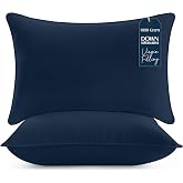 Utopia Bedding Pillow 50 x 70 cm Pack of 2, Hollow Fibre, Navy Blue | Pack of 2 Pillows, Hollow Fibre Filling, Comfortable fo
