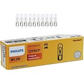 Philips W1.2W T5 Indicator Bulb, 12516CP 12V, Pack of 10