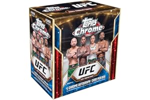 Topps UFC Chrome 2024 - Mega Box: 201-Piece Trading Card Set with 1 Autograph Card Guaranteed